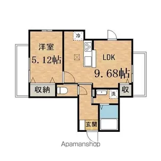 フロリナパーク【202号室】の間取り