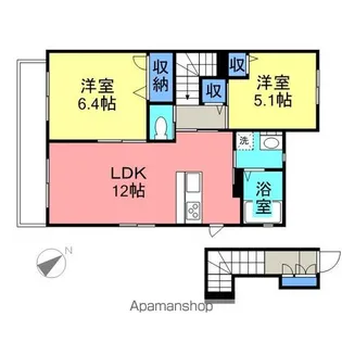 アンビエラ【B-202号室】の間取り