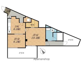 滋賀県東近江市東沖野3丁目【マンション】の間取り