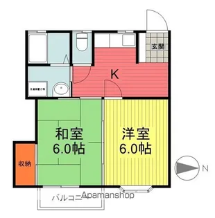 朝日ハイツ【202号室】の間取り