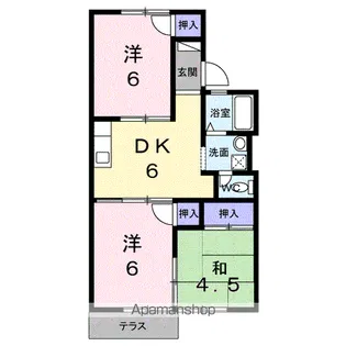 コーポラス宮の前【1階】の間取り
