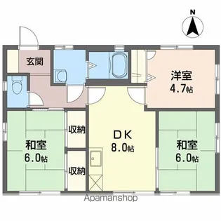 リバーライフ三井 D棟【2階】の間取り