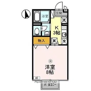 グリーンウェル B【1階】の間取り