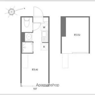ハーモニーテラス上中里【1階】の間取り