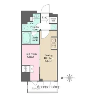 ウエリスアーバン錦糸町【3階】の間取り
