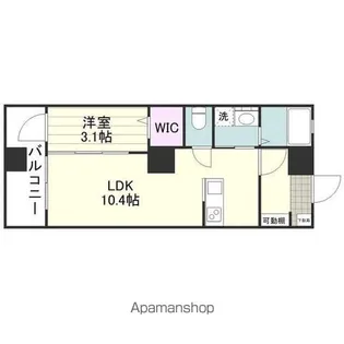 ファウンテンテラス鹿児島中央【202号室】の間取り