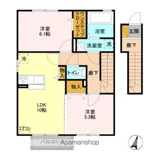 ヴィクトワール III A【2階】の間取り
