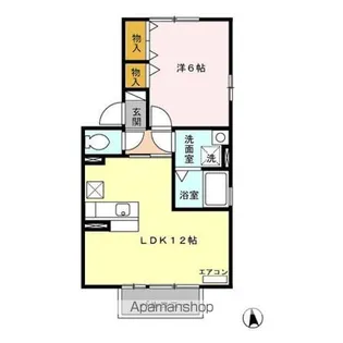 クレール天神 A【1階】の間取り