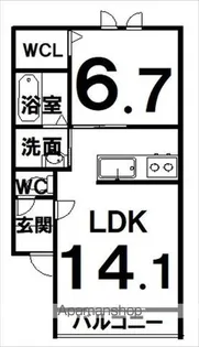 ハスコリオ ソレイユ【2階】の間取り