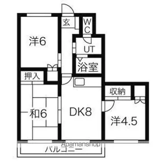 ハイツアゼリア【407号室】の間取り