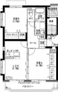 ユーミー小松A【102号室】の間取り