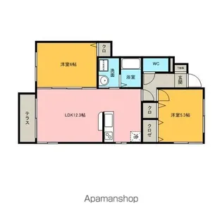 スカイフィールド【1階】の間取り