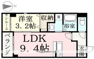 MAJO MAJOⅡ【201号室】の間取り