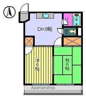 第13杉フラット【5階】の間取り