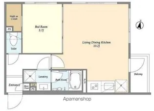 ウェルスクエア初台【1階】の間取り