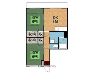 青山ハイツ【301号室】の間取り