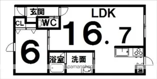 プレジール【3D号室】の間取り