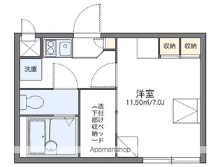 レオパレスファイナルコート【202号室】の間取り