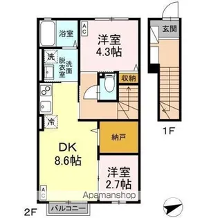 メゾン泉東町【2階】の間取り