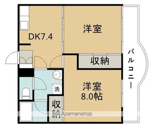 ラポールいでか【2階】の間取り