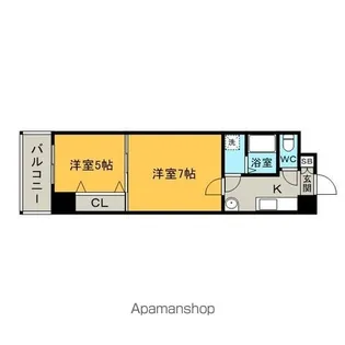 ロイヤル呉服【7階】の間取り