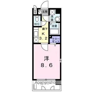 マーベラス大竜【4階】の間取り