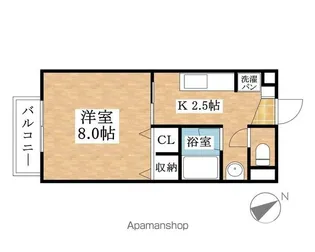 メゾンゆとり【201号室】の間取り
