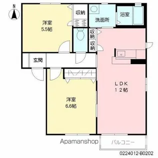 ユタカの里 B棟【2階】の間取り