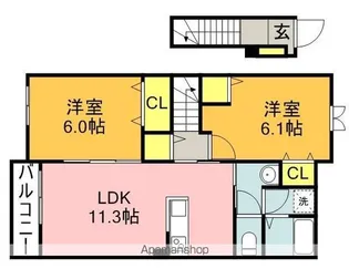 フラン メゾン B【2階】の間取り