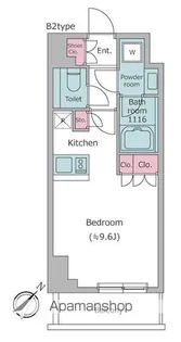 レジディア都立大【1階】の間取り