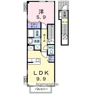 エアリーヴィラ壱番館【2階】の間取り
