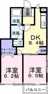 サンライズ川原B【1階】の間取り