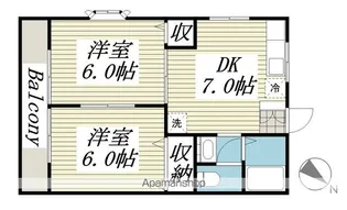 第5コーポ米倉【2階】の間取り