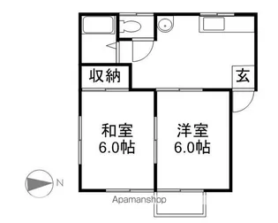 ラポール日の出【102号室】の間取り