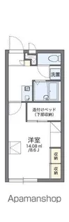 レオパレス六甲北二番館【206号室】の間取り