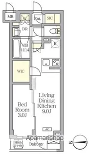 アジールコート都立大学【1階】の間取り