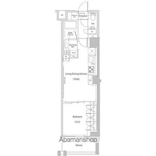 ザ・パークハビオ文京江戸川橋【5階】の間取り