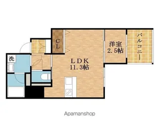 エスリードレジデンス大阪谷町ザ・マークス【11階】の間取り