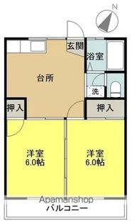 ヒルトップ【203号室】の間取り