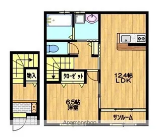 GRADO KJ【202号室】の間取り