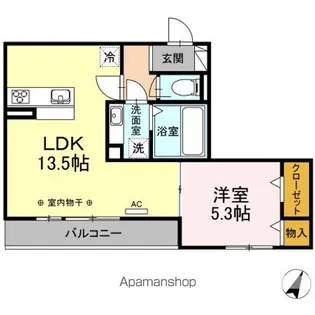 グランディア【205号室】の間取り