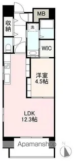 アルファレジデンス観光通り【601号室】の間取り