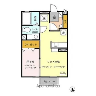 ラ・シャスト Ⅱ AB【2階】の間取り