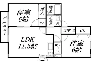 セジュール【103号室】の間取り