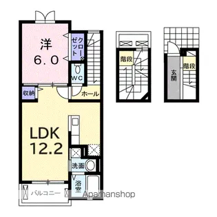 コーポK【3階】の間取り