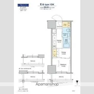 プラウドフラット四谷三丁目【10階】の間取り
