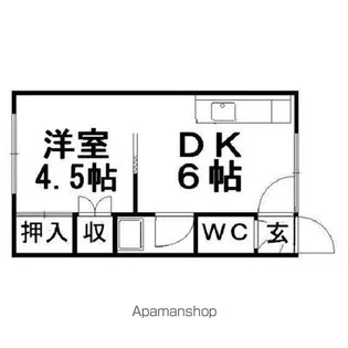 第18日研ハイツ【2階】の間取り