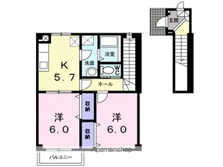 ニューシティシャルム2【2階】の間取り