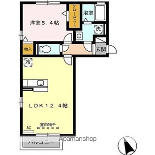プランドール粟野【2階】の間取り