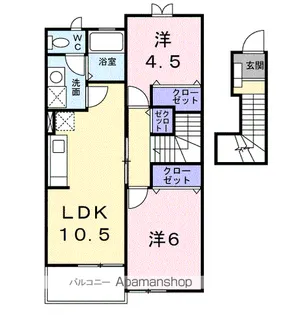 サウスウィンド【2階】の間取り